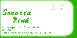 sarolta mink business card